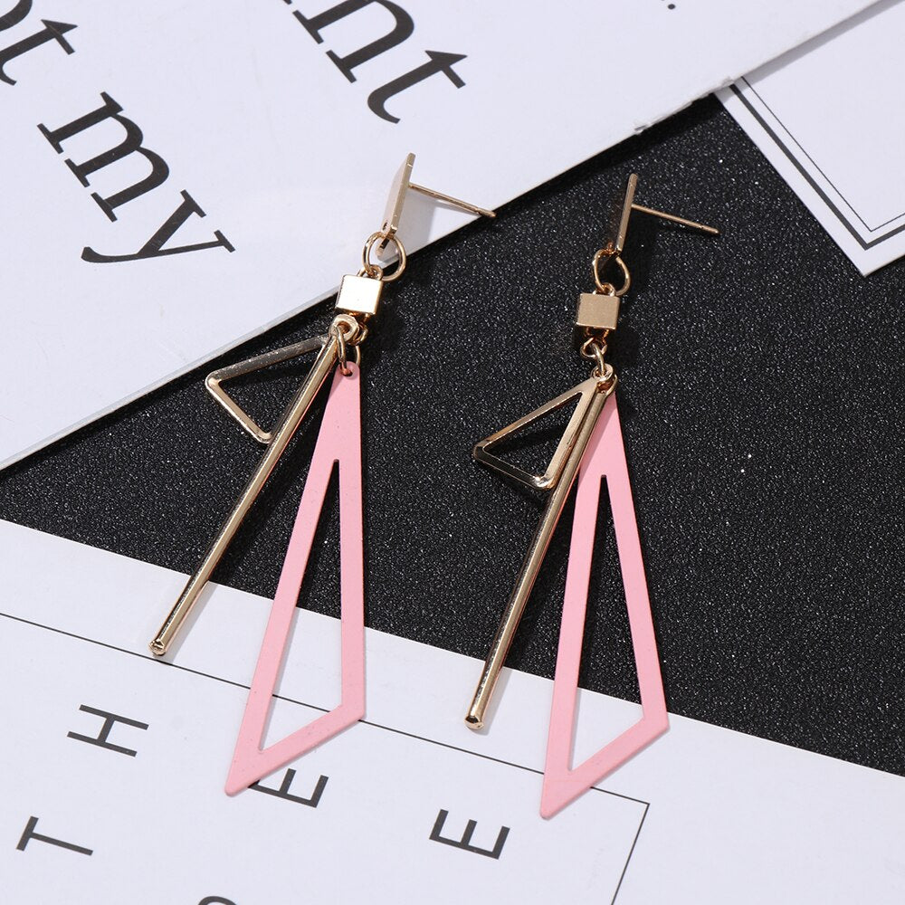Boucles D'oreilles Clips Vintage Années 80 - Laiton Et Résine Bleu Canard - Occasion