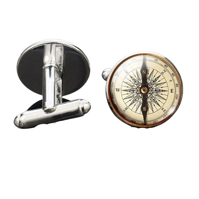 bouton-de-manchette-vintage-boussole