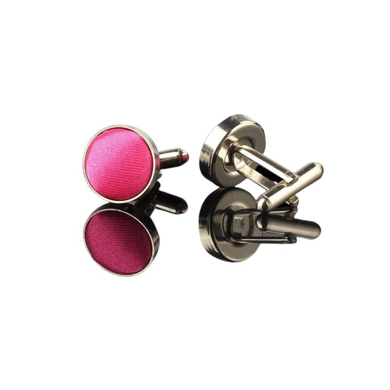 Boutons De Manchette Vintage Dante - Motif Pastèque Vert Et Rose - Dorés