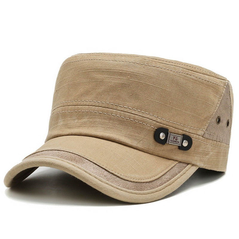    casquette-militaire-vintage-marron