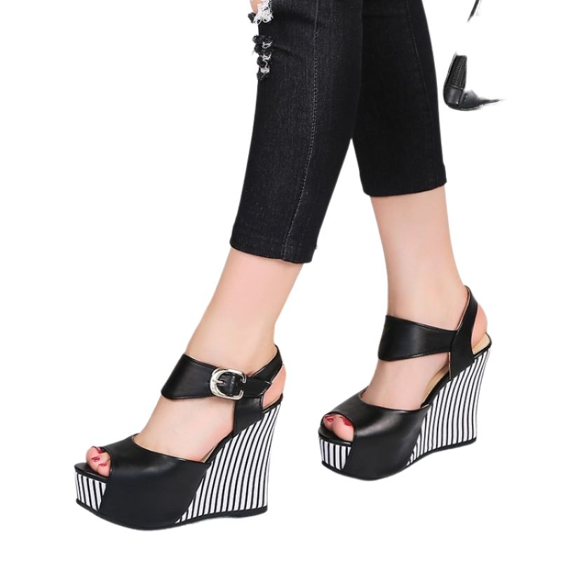 Chaussure Compensé Année 80 Mode Vintage