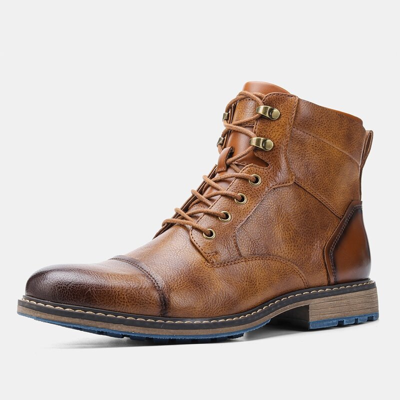 chaussure-moto-ete-cuir-vintage