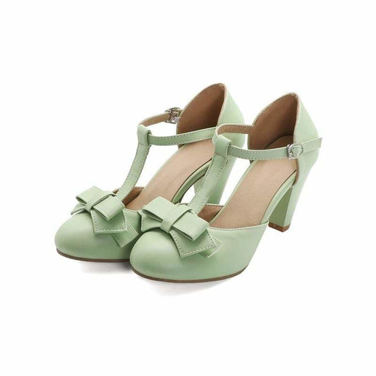 chaussures-annee-80-t-strap-talons-vert