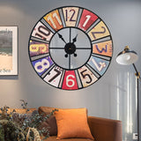 horloge-creative-couleur-vintage-ronde
