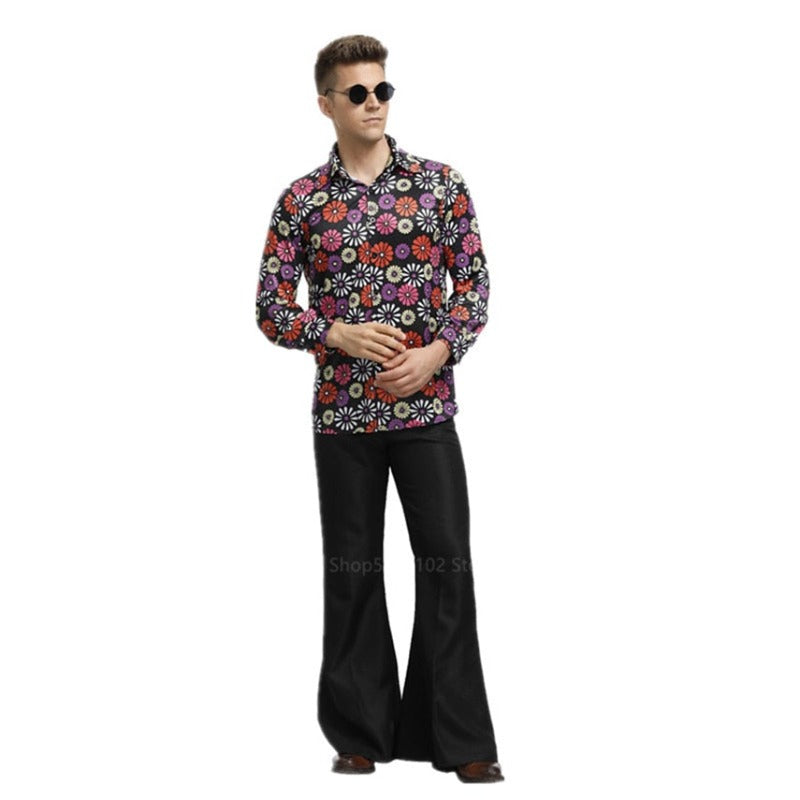 JerrisApparel 70s Kids Disco Costume - Retro Hip Hop Outfit With Shirt, Pants, Wig, Glasses - View #13