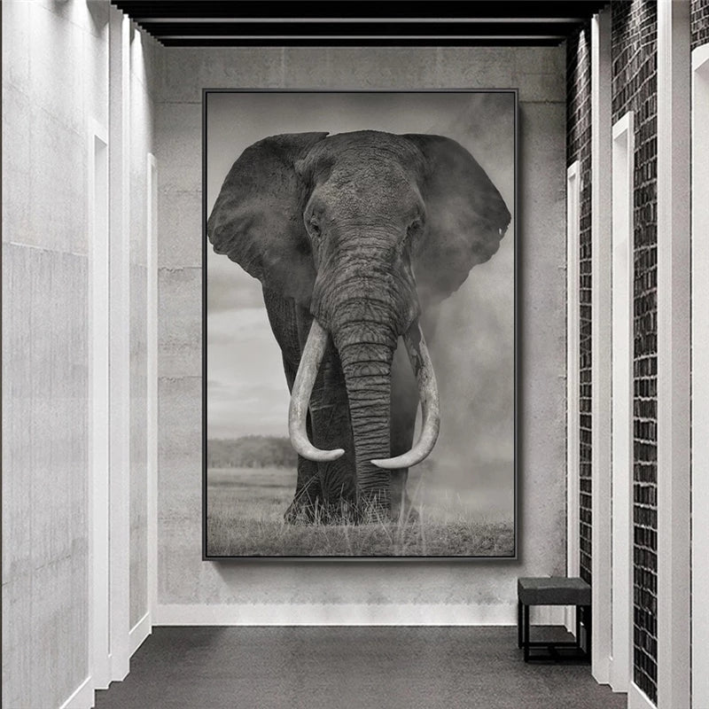 affiche-de-peinture-sur-toile-delephant-sauvage-dafrique
