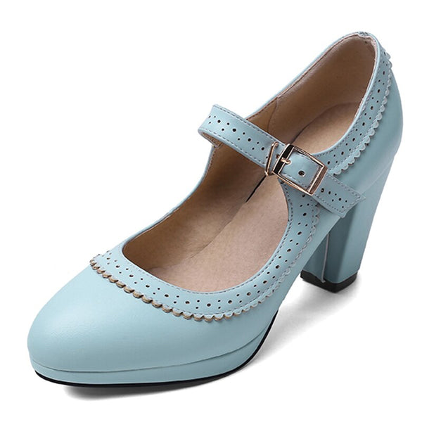 Escarpins vintage chaussures à talons à boucles en laiton 2025