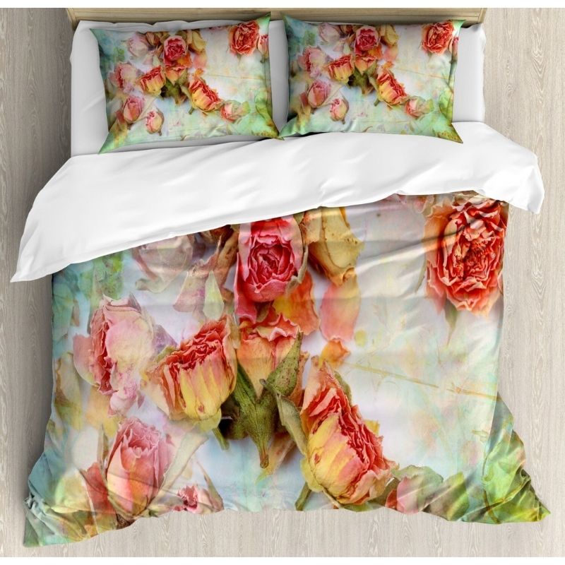 housse-de-couette-fleurs-vintage