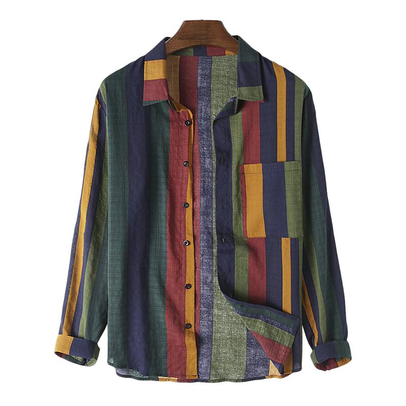 chemise-vintage-respirante-rayures-contrastees