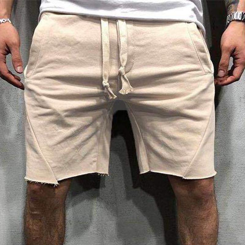 short-sport-vintage-couleur-unie-hommes