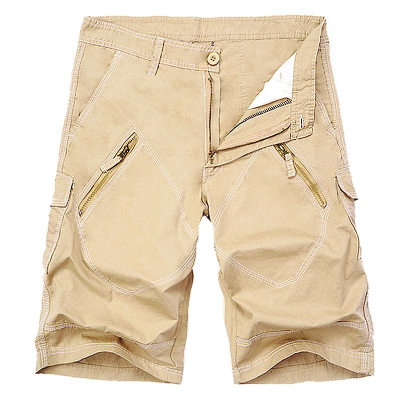 Short cargo vintage de couleur unie pour homme