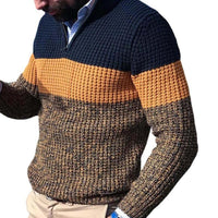 pull-demi-col-roule-zippe-colorblock-vintage