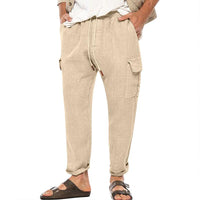 pantalon-cargo-vintage-coton-lin-homme