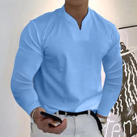 t-shirt-vintage-manches-longues-hommes-couleur-unie