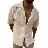 chemise-tricot-manches-courtes-revers-creux-vintage