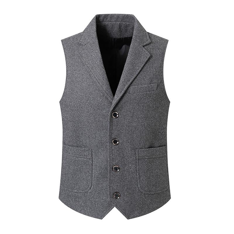 gilet-decontracte-poche-plaquee-col-v-vintage