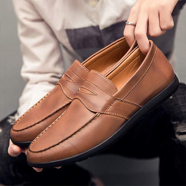 Mocassins en Cuir Fait Main Vintage Tendance
