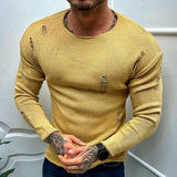 pull-manches-longues-tricot-col-rond-vintage