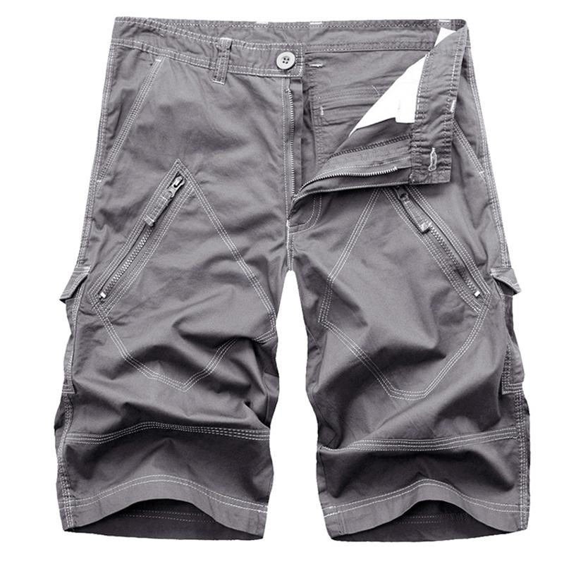 Short cargo vintage de couleur unie pour homme