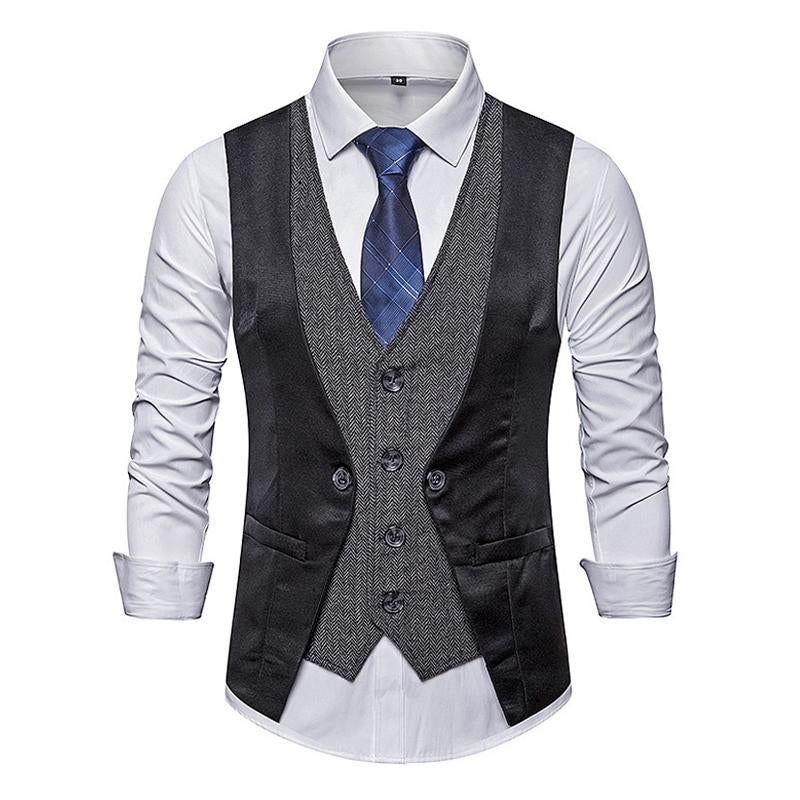 Ensemble 5 Pièces Homme Motif Cachemire - Gilet, Cravate Et Accessoires | Soie Et Polyester
