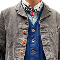veste-couleur-unie-multi-poches-revers-vintage