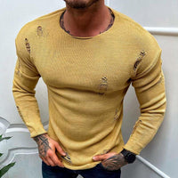 pull-manches-longues-tricot-col-rond-vintage