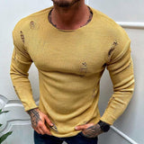 pull-manches-longues-tricot-col-rond-vintage