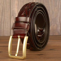 ceinture-cuir-vintage-tissu-vache