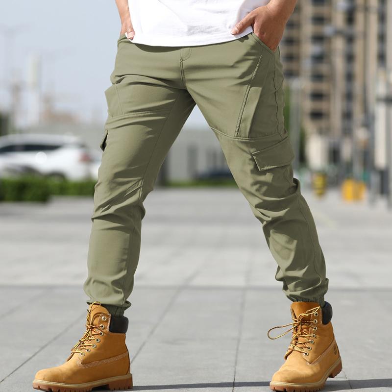 pantalon-cargo-kaki-style-retro-multi-poches