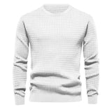 homme-section-mince-carreaux-ample-col-rond-vintage-manches-longues