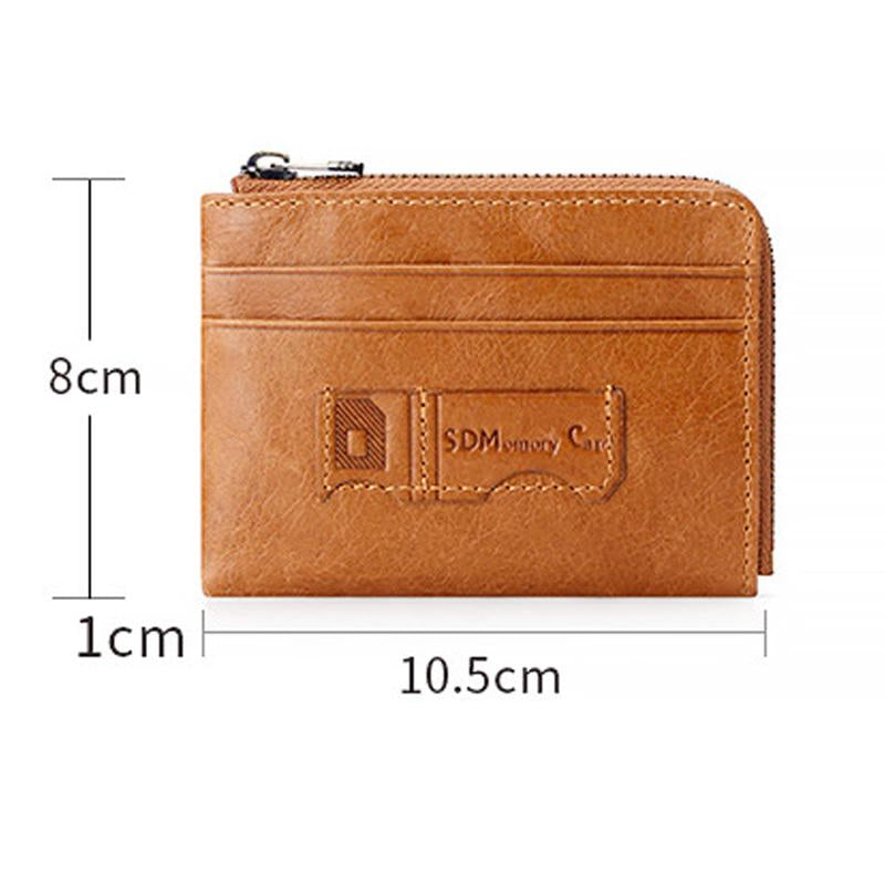 Mini étui en cuir pour hommes avec fente pour carte multifonction