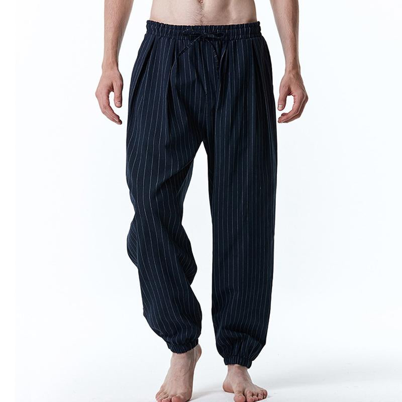 sarouel-vintage-coton-lin-rayures-hommes