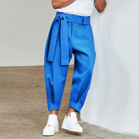 pantalon-court-ceinture-couleur-unie-vintage