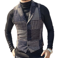 gilet-costume-slim-color-block-vintage