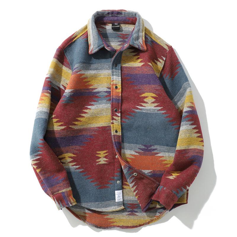 Veste brossée à carreaux à imprimé vintage
