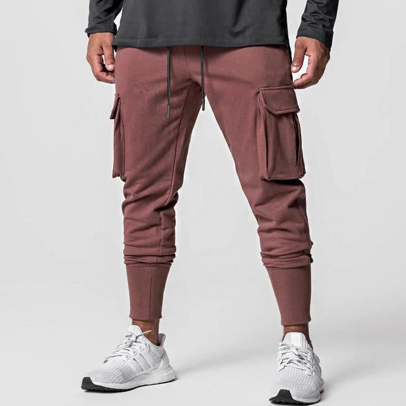 pantalon-vintage-plusieurs-poches-couleur-unie-hommes