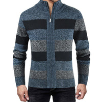 veste-tricot-cardigan-col-montant-blocs-couleurs-vintage