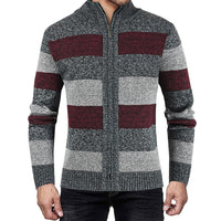 veste-tricot-cardigan-col-montant-blocs-couleurs-vintage