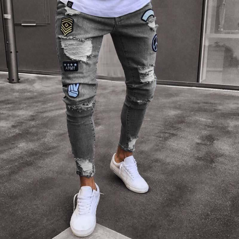 pantalon-jean-skinny-vintage-badge-dechire-fermeture-eclair