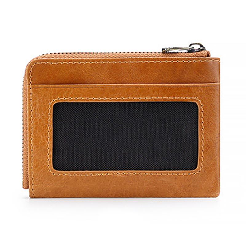 Mini étui en cuir pour hommes avec fente pour carte multifonction