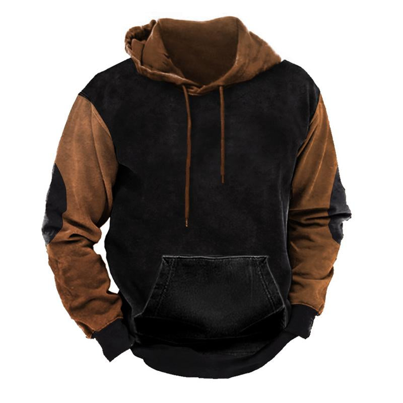 sweat-capuche-sport-imprime-patchwork-vintage