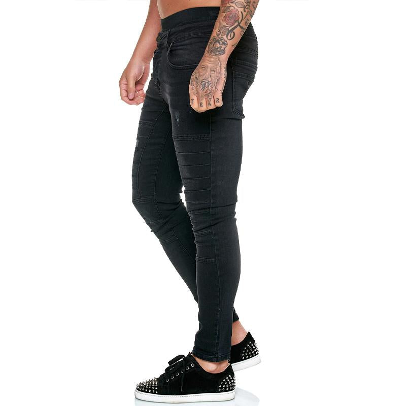 jean-skinny-motard-couleur-unie-vintage