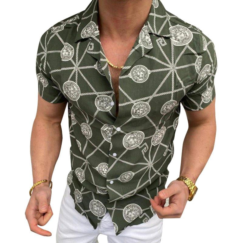 chemise-manches-courtes-imprime-vintage