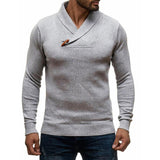 pull-de-couleur-unie-col-v-vintage