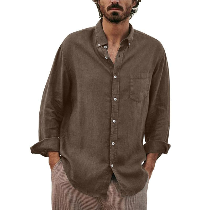 chemise-vintage-manches-longues-revers-decontractes