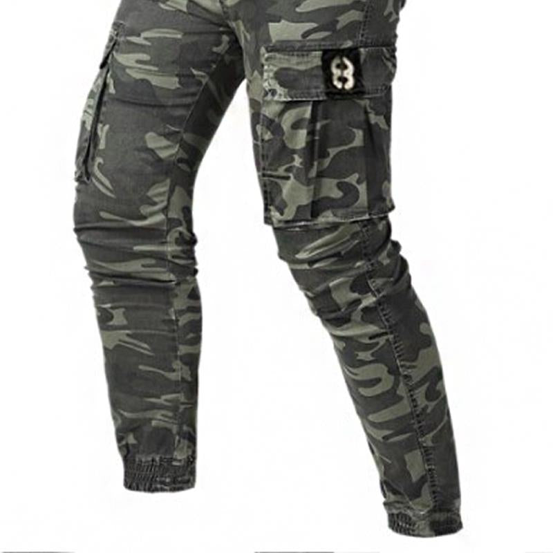 Pantalon vintage camouflage décontracté pour homme