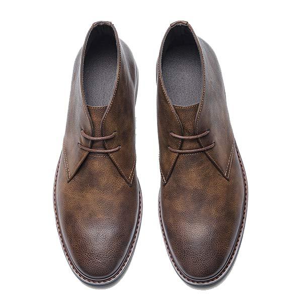 bottes-cuir-platte-vintage