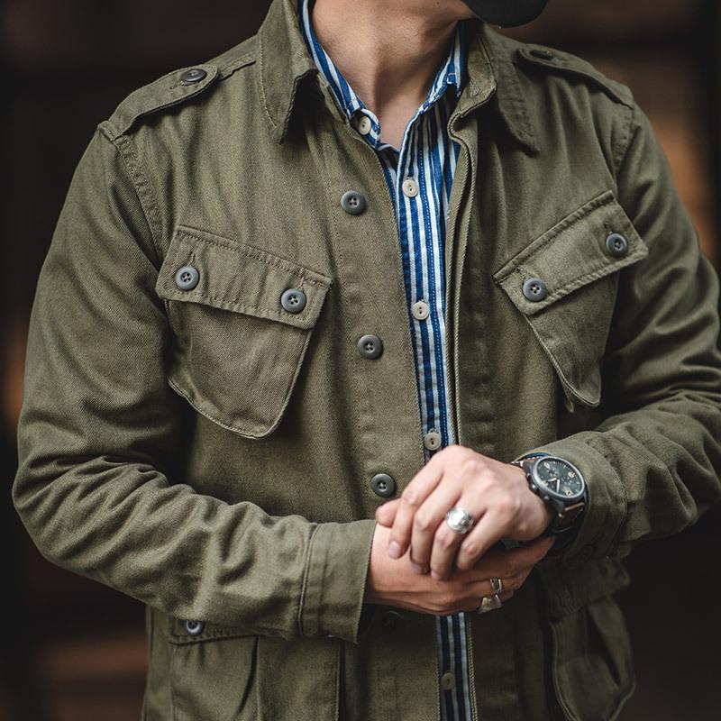 Veste cargo vintage multi-poches Biker