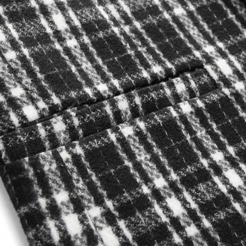 Blazer vintage décontracté à carreaux pour hommes