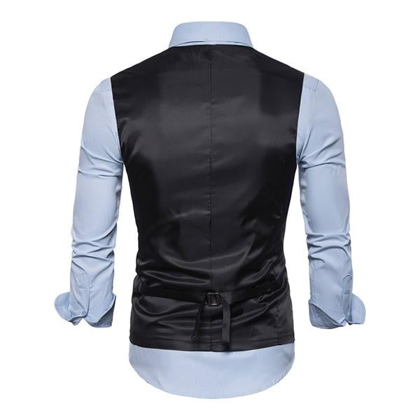 Gilet vintage à boutonnage simple à carreaux
